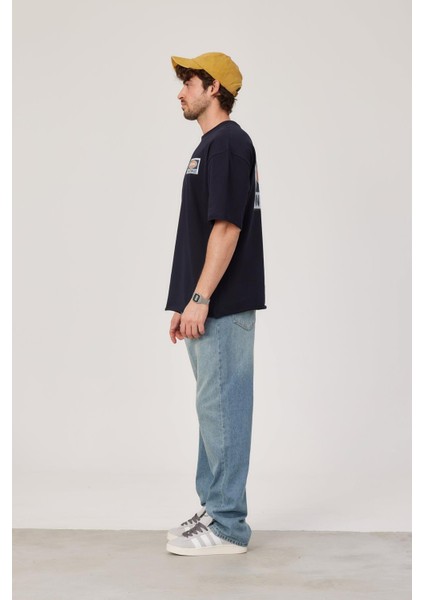 Brand Worldwide Baskılı Lacivert Tshirt indirimleri