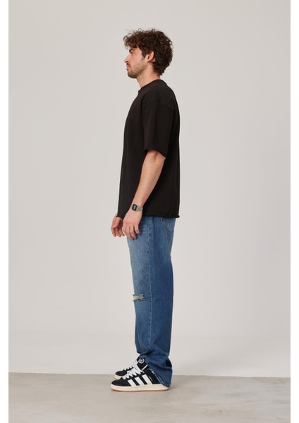 Siyah Oversize Pis Kol Basic Tshirt indirimleri