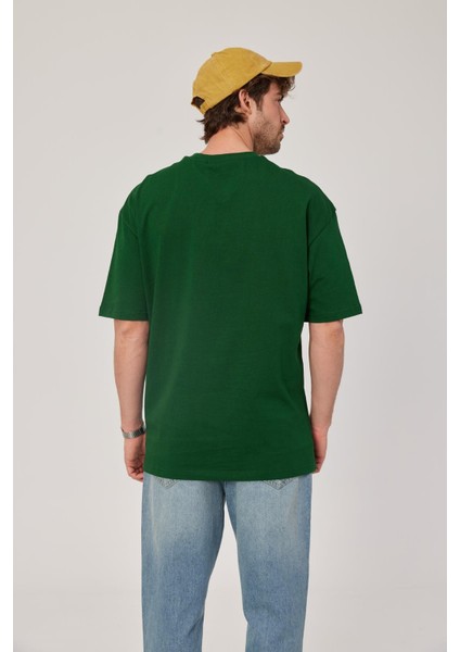 Yeşil Oversize Basic Tshirt modelleri