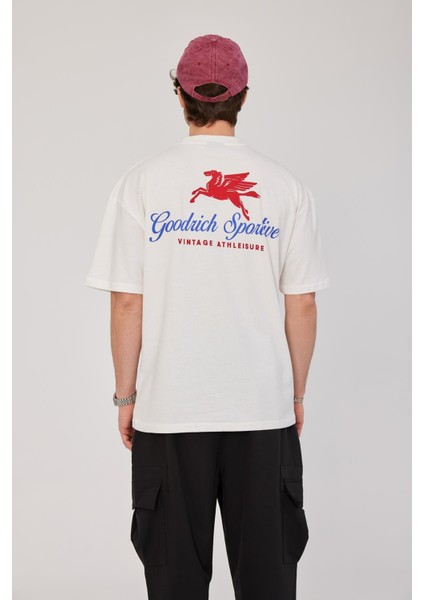 Vintage Athleisure Yazılı Beyaz Tshirt modelleri