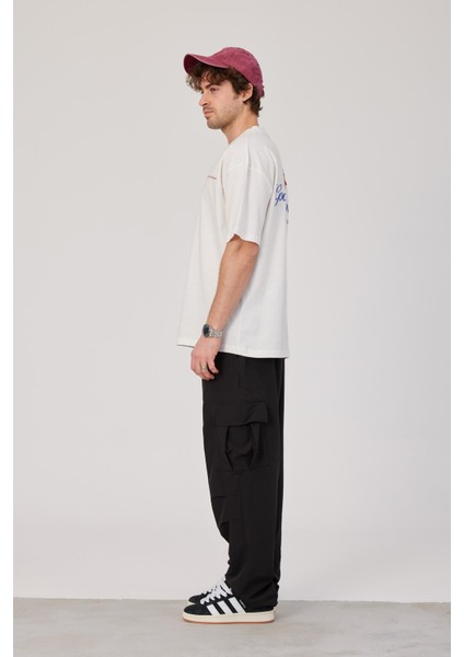 Vintage Athleisure Yazılı Beyaz Tshirt indirimleri