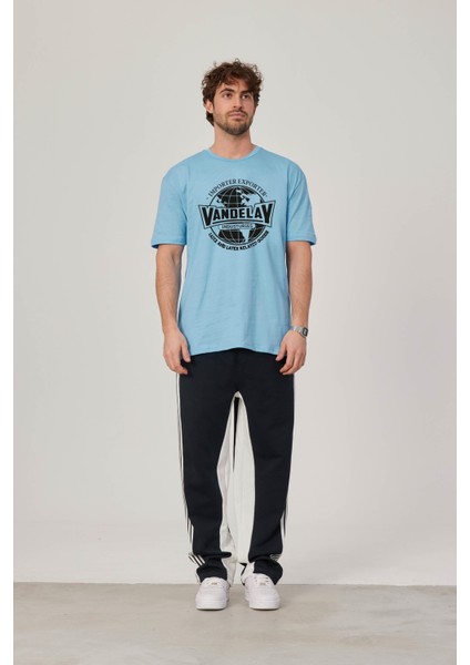 Vandelay Baskılı Mavi Tshirt