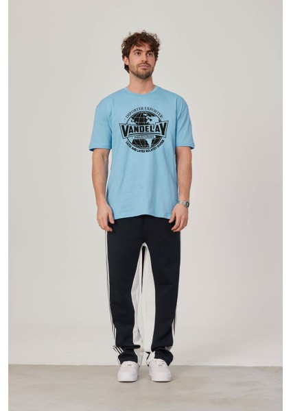 Vandelay Baskılı Mavi Tshirt modelleri