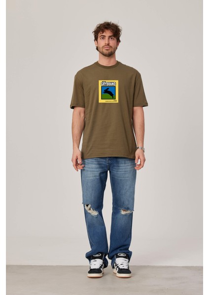 Grybrand Tavşan Baskılı Yeşil Tshirt