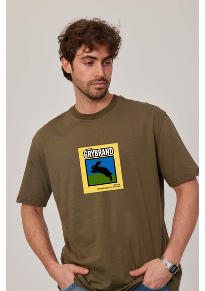 Grybrand Tavşan Baskılı Yeşil Tshirt fiyatları