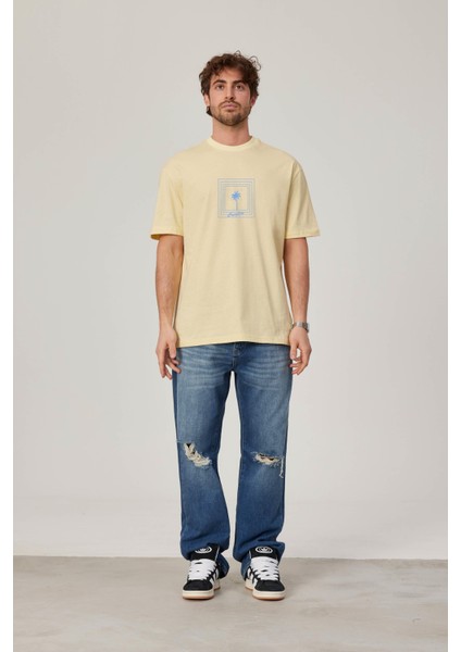 Creative Yazılı Sarı Tshirt