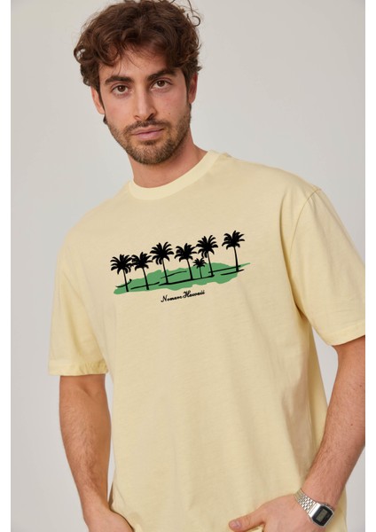 Hawaii Baskılı Sarı Tshirt fiyatları