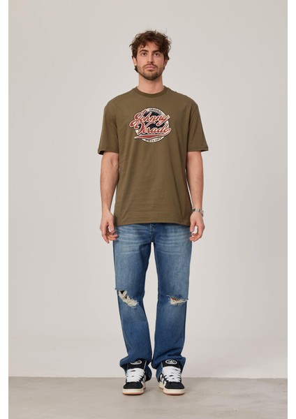 Johnny Verado Baskılı Yeşil Tshirt