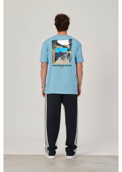Same Ocean Yazılı Mavi Tshirt