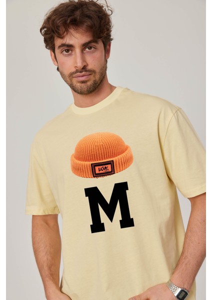 M Harf Baskılı Sarı Tshirt fiyatları