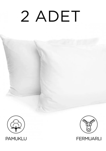 Pamuklu Yastık Iç Kılıfı 2 Adet 50X70CM Yastık Astarı 2'li