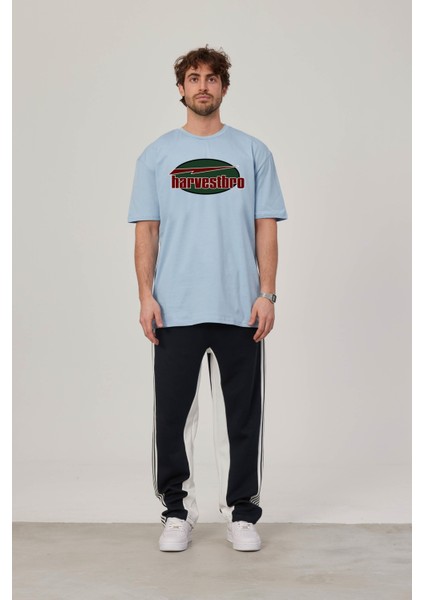 Harvestbro Renkli Yazılı Bebe Mavisi Tshirt
