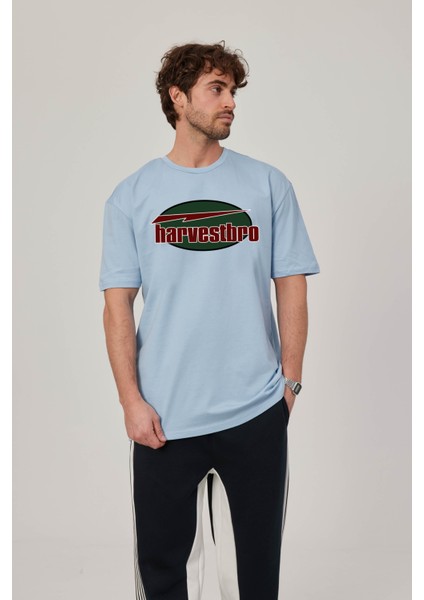 Harvestbro Renkli Yazılı Bebe Mavisi Tshirt fiyatları