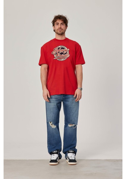 Johnny Verado Baskılı Kırmızı Tshirt