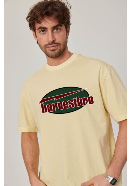 Harvestbro Renkli Yazılı Sarı Tshirt fiyatları