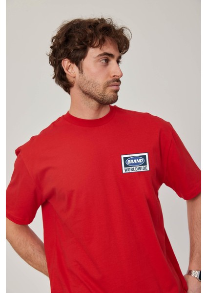 Brand Worldwide Baskılı Kırmızı Tshirt fiyatları