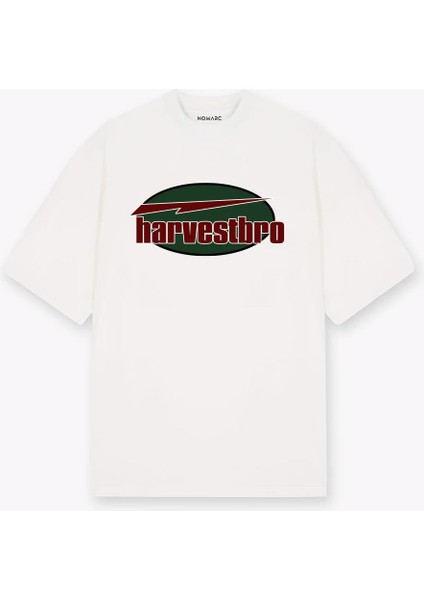 Harvestbro Renkli Yazılı Beyaz Tshirt