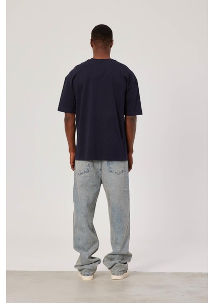 Sörfçü Iskelet Baskılı Lacivert Tshirt fırsatları