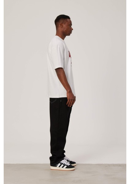 Vintage League Önü Baskılı Beyaz Tshirt indirimleri