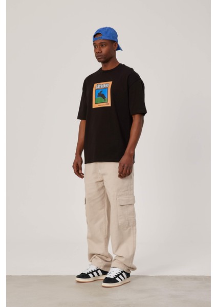 Grybrand Tavşan Baskılı Siyah Tshirt modelleri