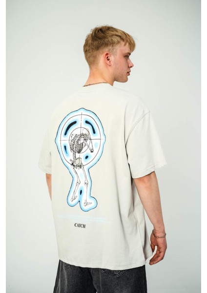 Iskelet Hedef Baskılı Gri Tshirt fiyatları