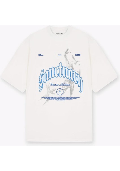 Utopia Figür Baskılı Beyaz Tshirt