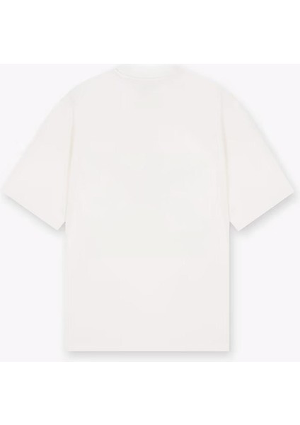 Utopia Figür Baskılı Beyaz Tshirt