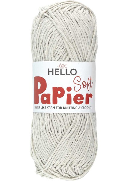 Soft Papier Kağıt Ip Çanta Örme Ipi 100 Gram 100 Metre Koyu Krem P01