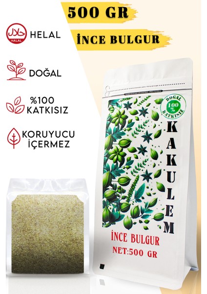 Sertifikalı Kısırlık Içli Köftelik Ince Bulgur 500 gr