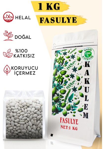Sertifikalı Iri Boy Haşlamalık Yemeklik Kuru Fasulye 1 kg