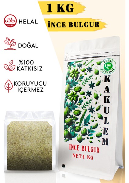 Sertifikalı Kısırlık Içli Köftelik Ince Bulgur 1 kg