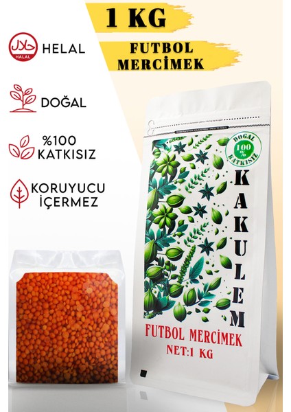 Sertifikalı Futbol Kırmızı Mercimek 1 kg