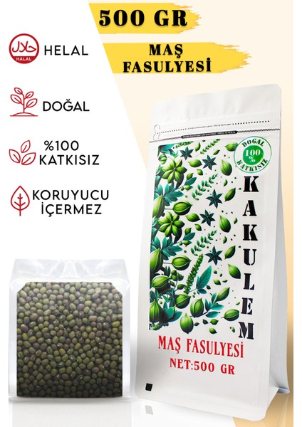 Sertifikalı Filizlendirilmiş Glutensiz Maş Fasulyesi 500 gr