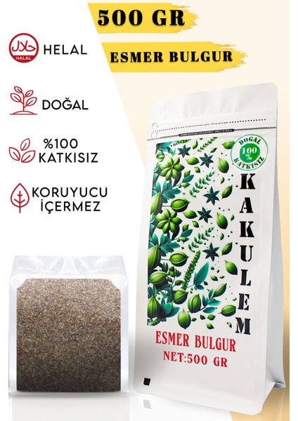 Sertifikalı Esmer Çiğ Köftelik Ince Bulgur 500 gr