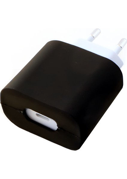 Apple iPhone 18W 20W Şarj Aleti Başlığı Adaptörü Koruma Koruyucu Kılıf Minimalist Sade Siyah