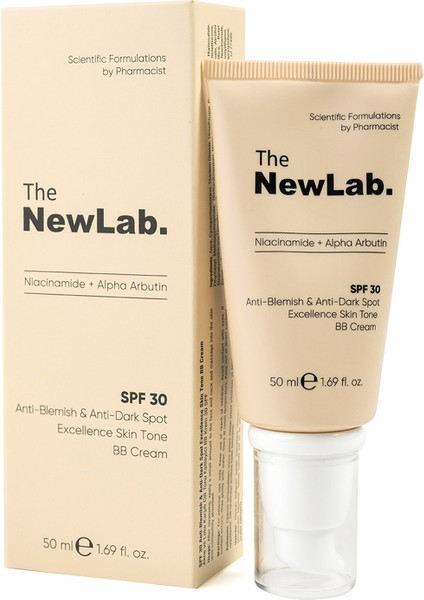 The NewLab. The Newlab ve Leke Cilt Tonu Eşitleyici Spf 30 Bb Krem-Niacinamide+Alpha Arbutin 50 ml