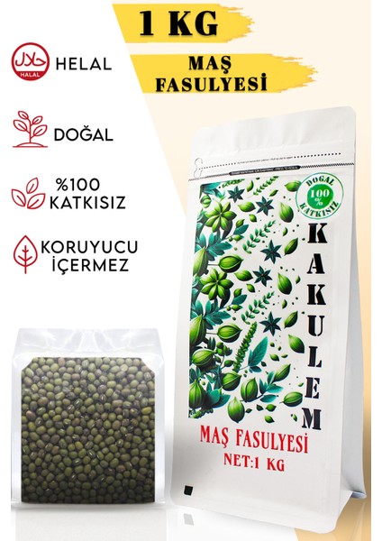 Sertifikalı Filizlendirilmiş Glutensiz Maş Fasulyesi 1 kg