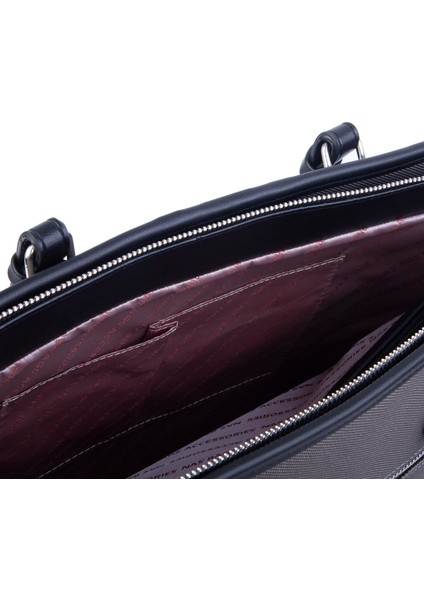 Kadın Omuz Çantası Spor Şık Ayarlanabilir Omuz Askılı Gri Siyah Lacst (33X27X12 cm ) modelleri