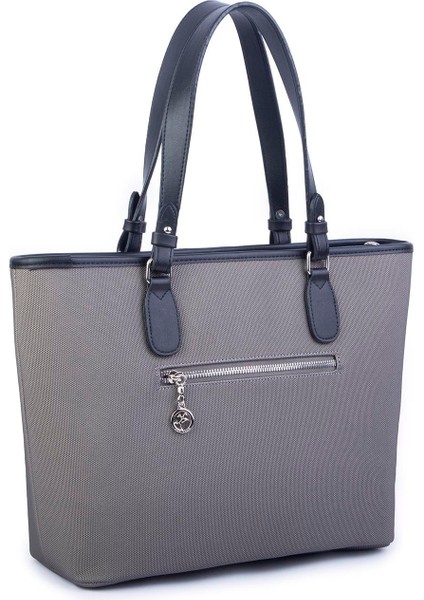 Kadın Omuz Çantası Spor Şık Ayarlanabilir Omuz Askılı Gri Siyah Lacst (33X27X12 cm ) fırsatları