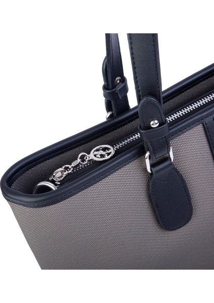 Kadın Omuz Çantası Spor Şık Ayarlanabilir Omuz Askılı Gri Siyah Lacst (33X27X12 cm ) indirimleri
