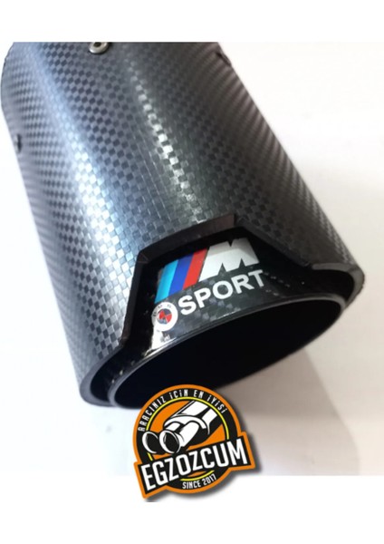 90 Mm. Akrapoviç Karbon Tekli Msport Uyumlu Logolu Egzoz Eksoz Ucu