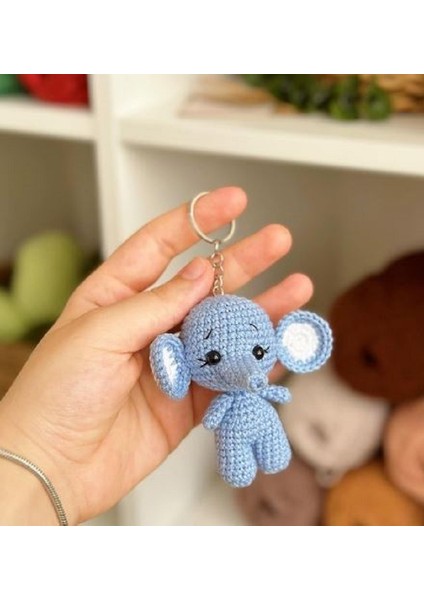 Amigurumi Fil Anahtarlık