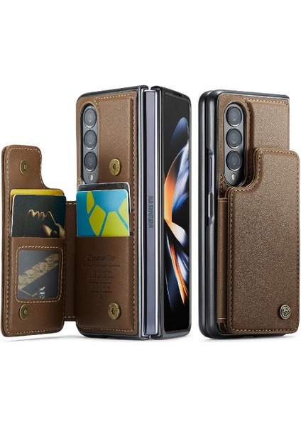 Samsung Galaxy Z Fold 4 5g Kickstand Pu Deri Için Caseme Cüzdan Kılıf (Yurt Dışından)