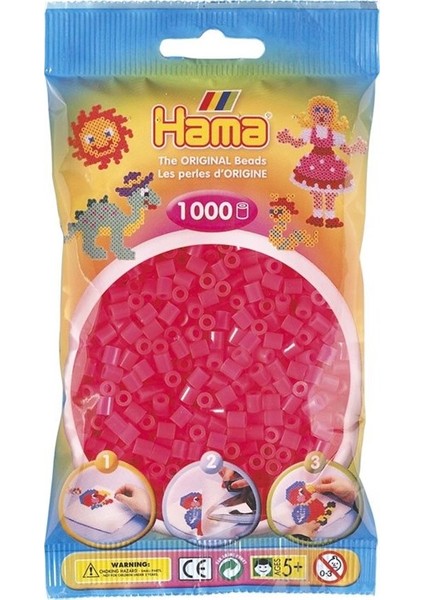 Hama 1.000'Lik Poşet Hama Midi - Neon Fuşya fiyatları