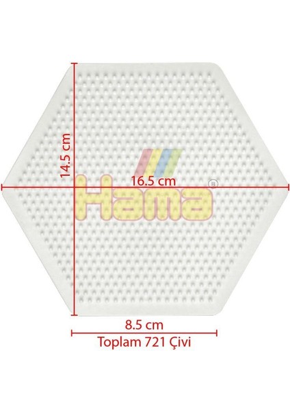 Hama Midi Boncuk Tablası -Büyük Altıgen- Şeffaf