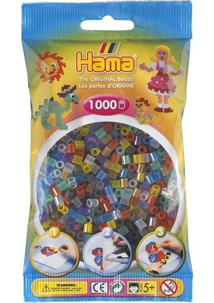 Hama 1.000'Lik Poşet Hama Midi - Şeffaf Renkler