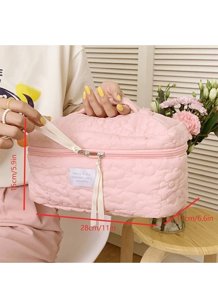 Seyahat Makyaj Çantası Çok Amaçlı Kişisel Bakım Kozmetik Çantası Estetik Bohem Yıkanabilir Yumuşak Şık Makyaj Çantası Make Up Beauty Makyaj Çantası