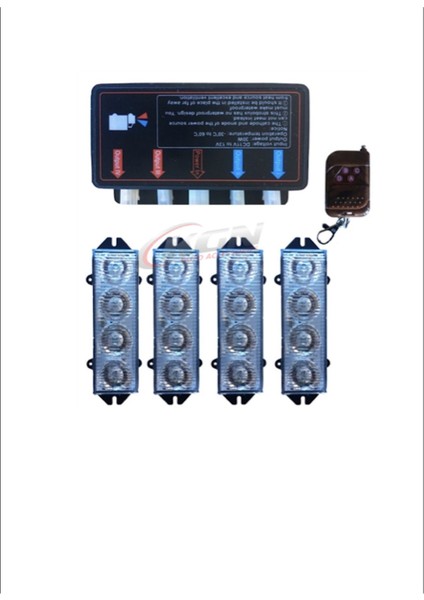 Panjur Içi Çakar Power LED Uzaktan Kumandalı