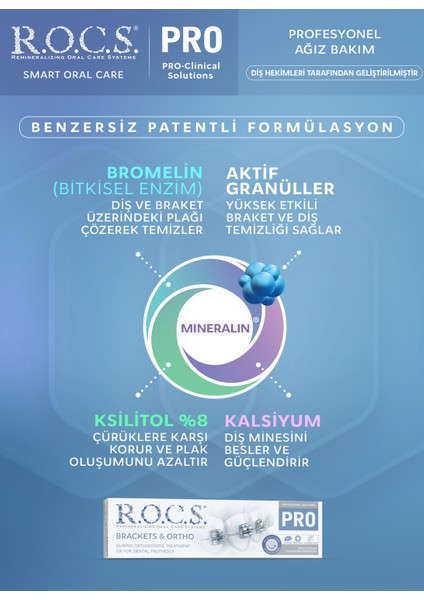 R.O.C.S. Pro Brackets & Ortho Diş Macunu 74 gr