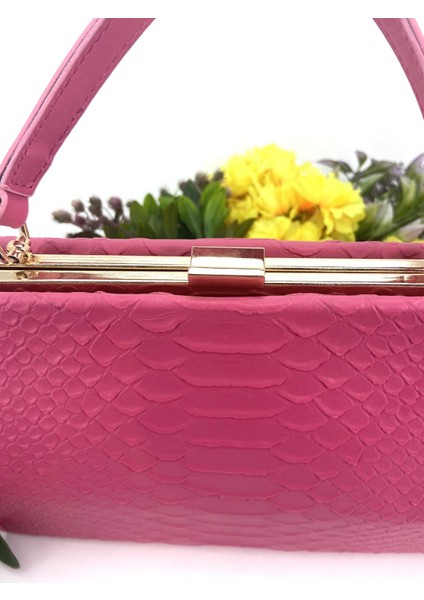 Desenli Askılı El Omuz Fuşya Kadın Çanta fiyatları